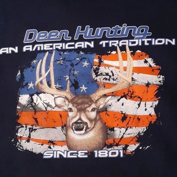Deadstock‎ NOS Deer Hunting Graphic Sweatshirt L - Picture 2 of 5